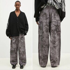 Adidas Originals Premium XXL Baggy Cargo PANTS Sz 14 Gray Purple Print NEW $190